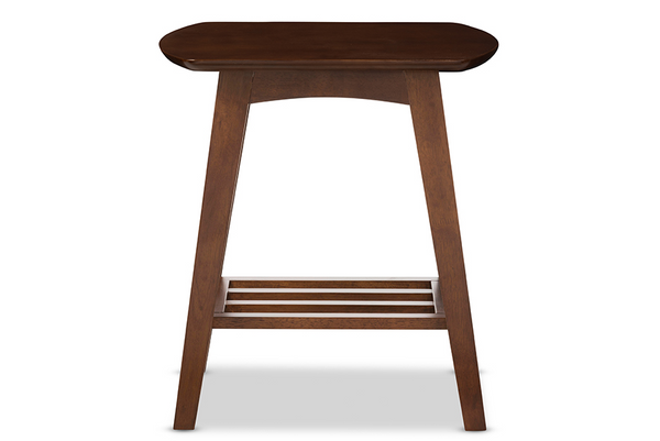 Sacramento Mid-century Modern Scandinavian Style Dark Walnut End Table