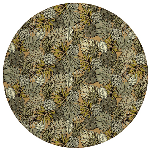 Indoor/Outdoor Tropics TC11 Clay Washable 8' x 8' Round Rug