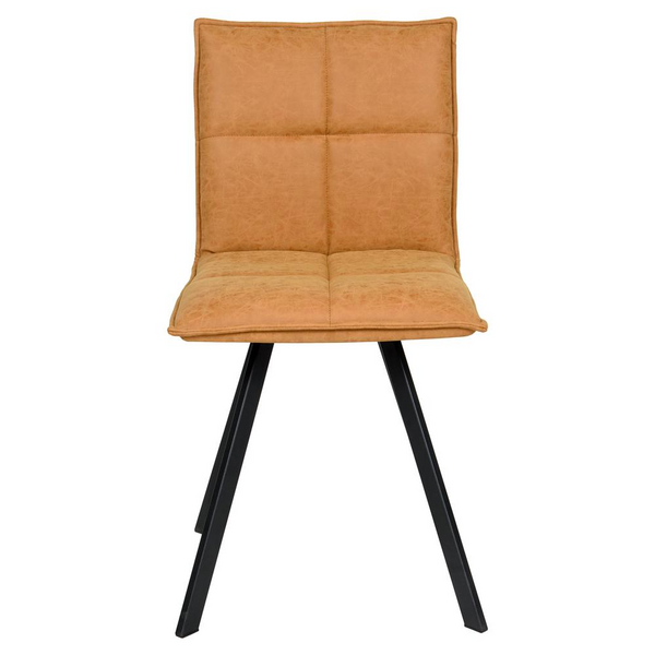 Wesley Modern Leather Dining Chair With Metal Legs - Elegant and Sturdy