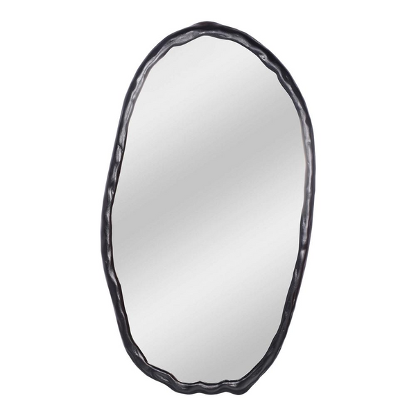 Foundry Oval Mirror Black