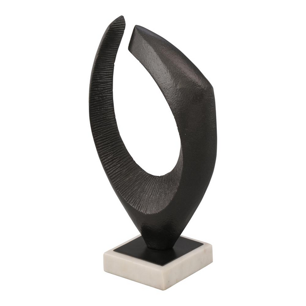 Hone Tabletop Accent - Handmade Marble & Aluminum Sculpture for Home Decor