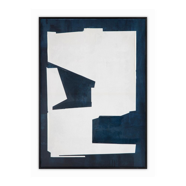 Abstract Framed Painting -  Angles and Fragmented Shapes