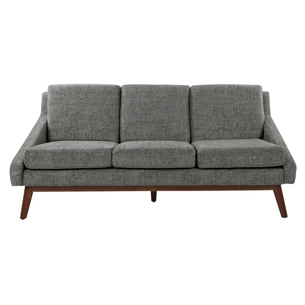 Mid-Century Sofa - Elegant Open Arm Style with Comfortable Cushions