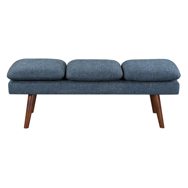 Amanda 54" Mid-Century Bench - Contemporary Upholstered Design