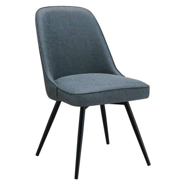 Martel Swivel Chair - Modern Contemporary Faux Leather Office & Dining Chair with Padded Backrest