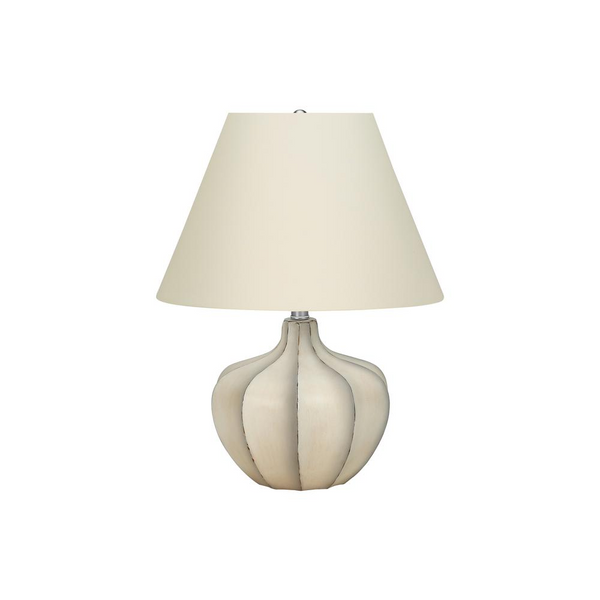 Lighting, 21"H, Table Lamp, Cream Resin, Ivory / Cream Shade, Transitional