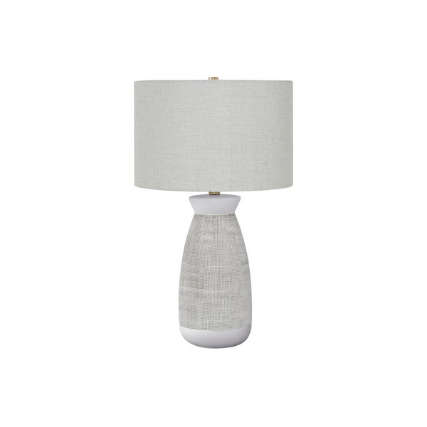 Lighting, 27"H, Table Lamp, Grey Ceramic, Grey Shade, Contemporary