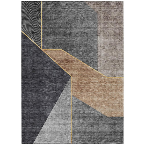 Chantille ACN648 Gray 5' x 7'6" Rug - Modern & Durable, Indoor/Outdoor Use