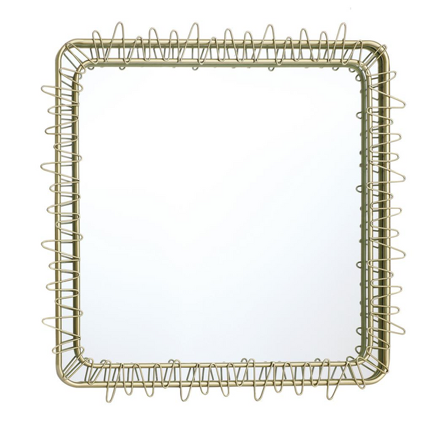 Modern Gold Metal Frame Square Accent Wall Mirror | Brighten Your Space with Style