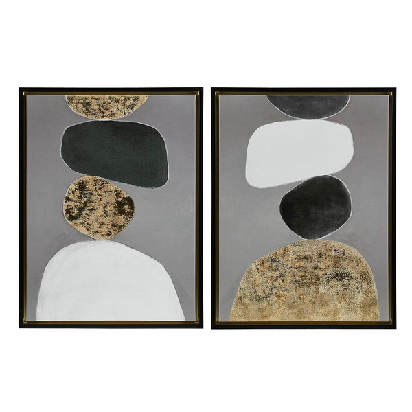 Figural 2-piece Framed Canvas Wall Art Set - Modern Elegance for Your Home