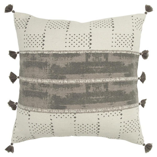 Donny Osmond 20" x 20" Down Filled Pillow - Modern Industrial Style with Artisanal Tribal Influences