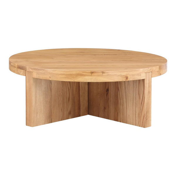 Folke Round Coffee Table Natural - Solid White Oak