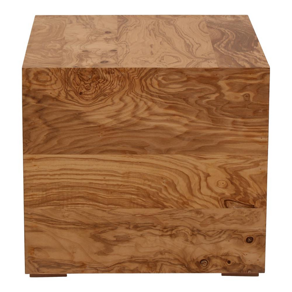 Nash Side Table Honey Brown Burl - Retro-Revival with Contemporary Design