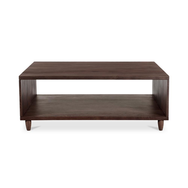 Rhys Coffee Table - Mid-Century Modern-inspired Slatted Wood Design