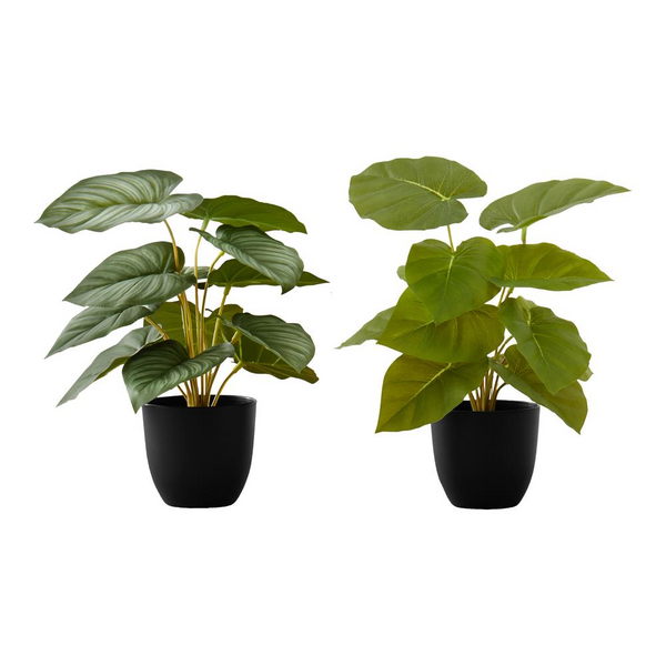 13" Artificial Plant, Epipremnum, Indoor, Faux, Table Greenery - Set of 2