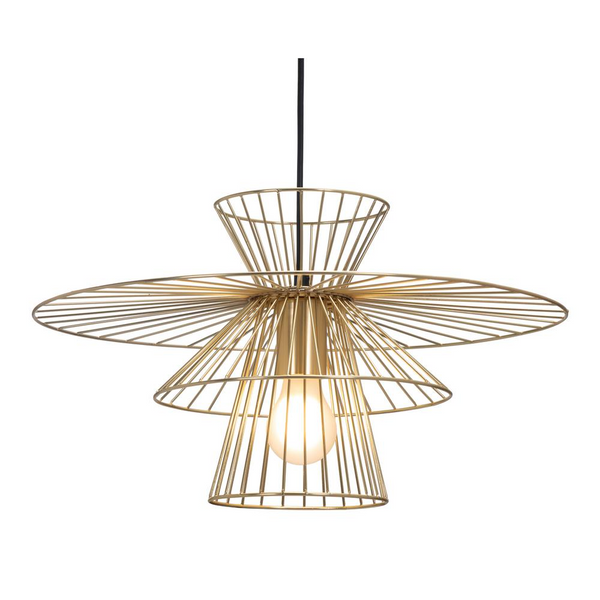 Azzi Ceiling Lamp Gold - Modern, Glam, Deco - Steel Frame