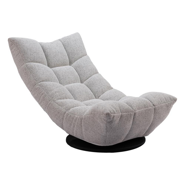 Down Go Swivel Chair in Ash Gray - Luxurious Comfort with a Modern Twist