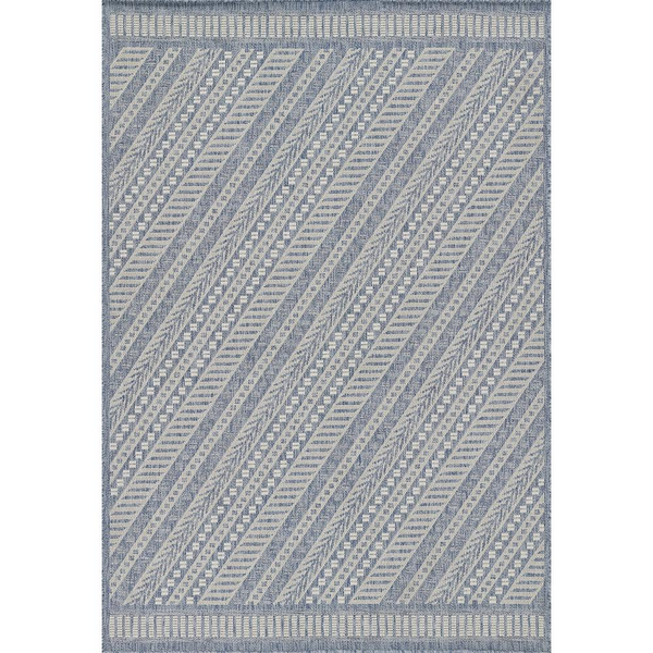 Transitional Rectangle Area Rug, Blue, 4'1" X 6' - Momeni Basics