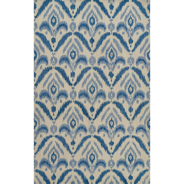 Transitional Rectangle Area Rug, Blue, 3'6" X 5'6"