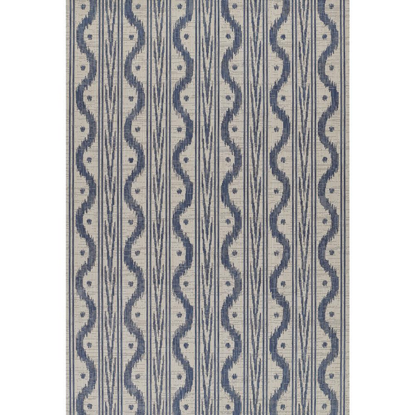 Transitional Runner Area Rug, Blue, 2'7" X 7'6" Runner