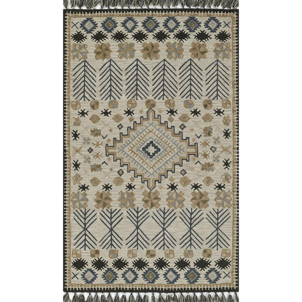 Transitional Rectangle Area Rug, Ivory, 3'6" X 5'6" - Stylish Southwest Design