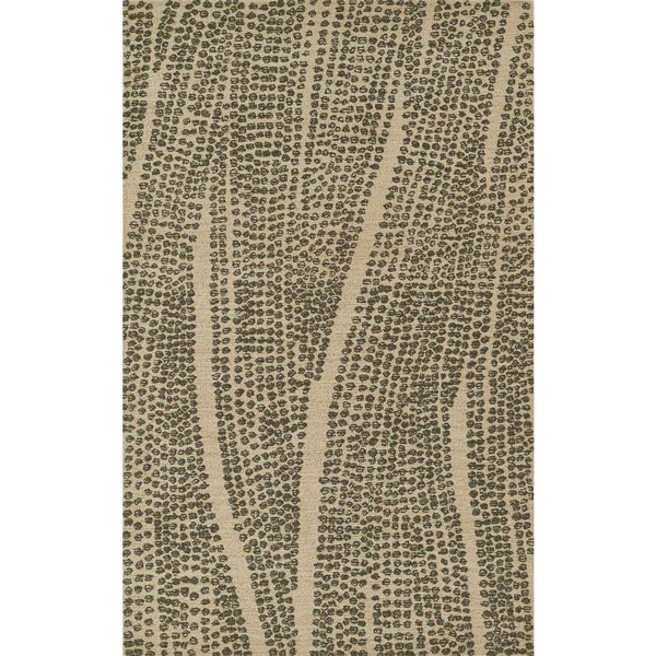 Contemporary Rectangle Area Rug, Natural, 3'6" X 5'6" | Teppe Collection | Hand Tufted Wool