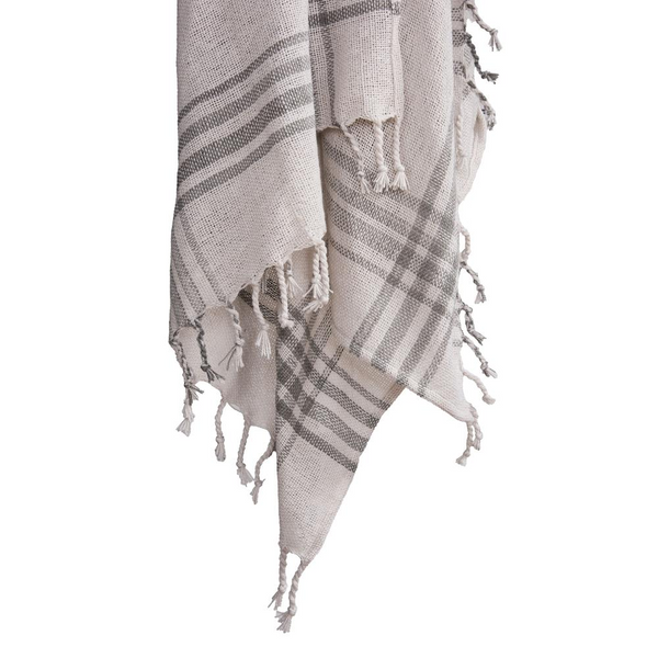 50" x 60" Throw - Ultra-Soft Transitional Plaid, Self-Fringed Ends, Eco-Friendly