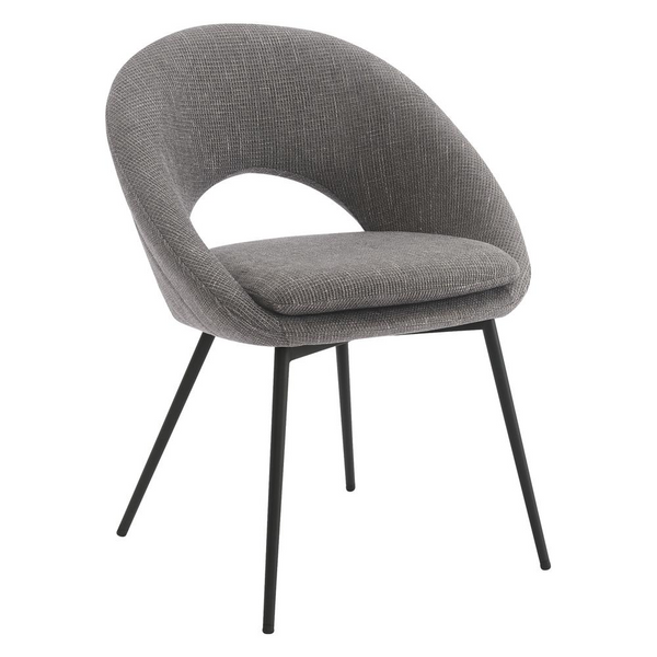 Millie Accent / Dining Chair - Modern Scoop Design, Padded Seat Cushion, Trendy Round Back