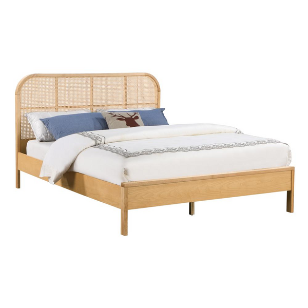 Baee Rattan Natural Queen Bed - Cozy and Timeless