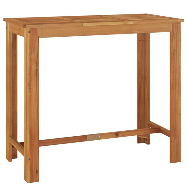 Solid Wood Acacia Patio Bar Table - 47.2" x 23.6" x 41.3" | Durable & Stylish Outdoor Furniture