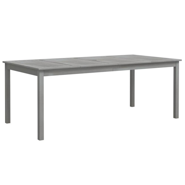 Rustic Gray Patio Table 78.7"x39.4"x29.5" in Solid Acacia Wood - Perfect for Garden and Terrace