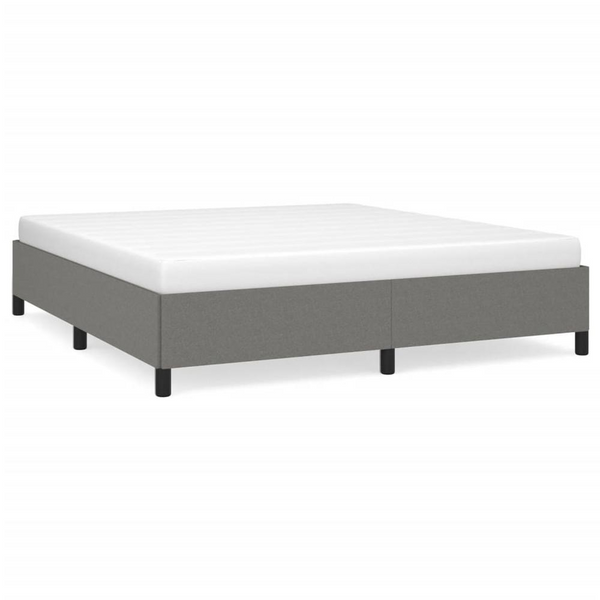 Dark Gray King Fabric Bed Frame 76"x79.9" - Durable & Breathable