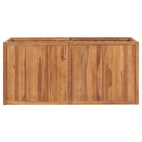 Premium Garden Raised Bed 59.1"x19.7"x27.6" in Solid Teak Wood - Durable & Weather Resistant