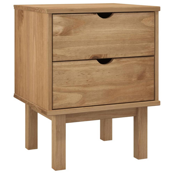 Bedside Cabinet OTTA 17.7"x15.4"x22.4" | Solid Wood Pine Nightstand with Scandinavian Charm