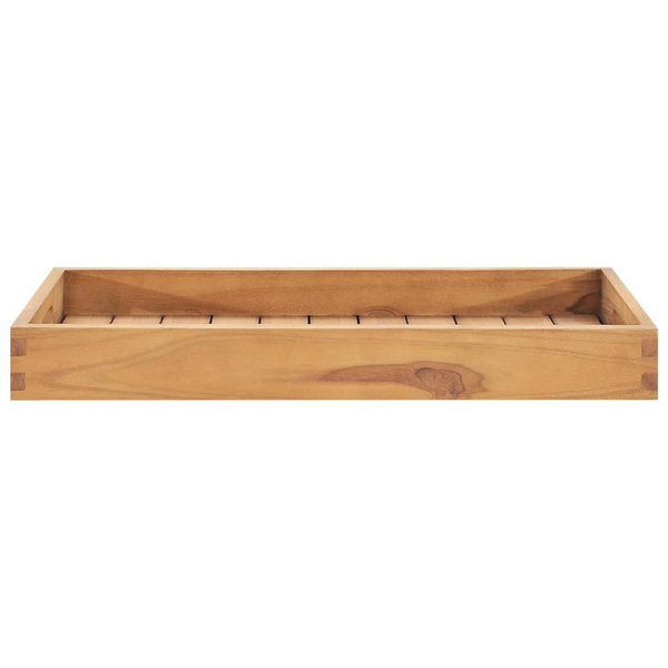 Elegant Serving Tray 23.6"x13.8" - Premium Solid Wood Teak