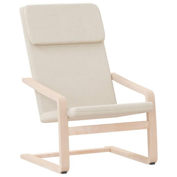 Relaxing Chair Cream Fabric - Comfortable Armchair for Complete Rest