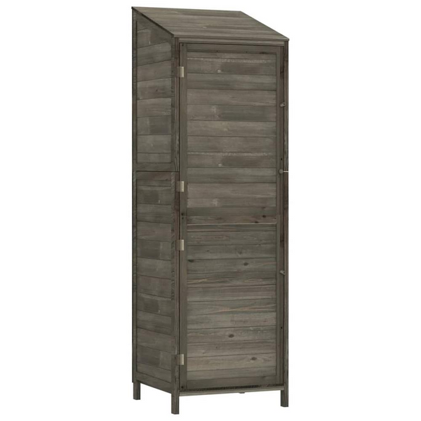 Anthracite Garden Shed - Solid Fir Wood 21.7"x20.5"x68.7" | Durable Outdoor Storage Solution