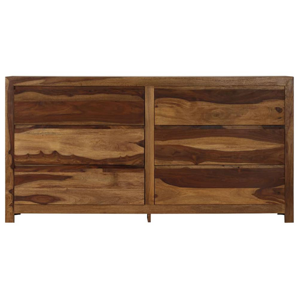 Elegant Solid Sheesham Wood Drawer Cabinet 63"x15.7"x31.5" - Durable & Stylish Storage Solution