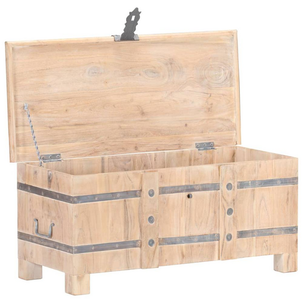 Chest 35.4"x15.7"x15.7" Solid Acacia Wood - Ample Storage Space, Durable Design