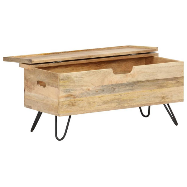 Solid Mango Wood Chest 35.4"x15.7"x17.7" - Durable Storage Solution