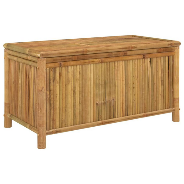 Bamboo Patio Storage Box 43.3"x20.5"x21.7" - Outdoor/Indoor Storage, Durable Material