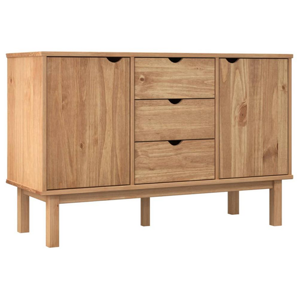 Classic Scandinavian Sideboard OTTA 44.7"x16.9"x28.7" - Solid Wood Pine with Ample Storage