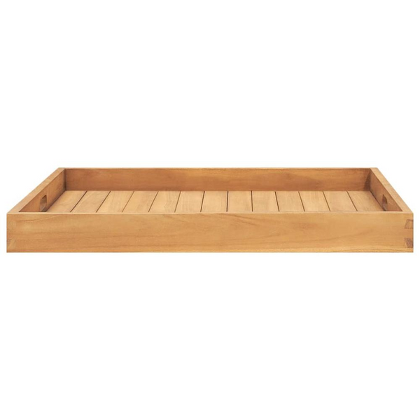 Premium Serving Tray 27.6"x27.6" Solid Wood Teak - Durable & Stylish