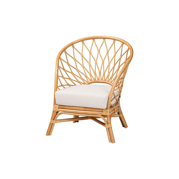 Emmeline Bohemian Honey Rattan Accent Chair