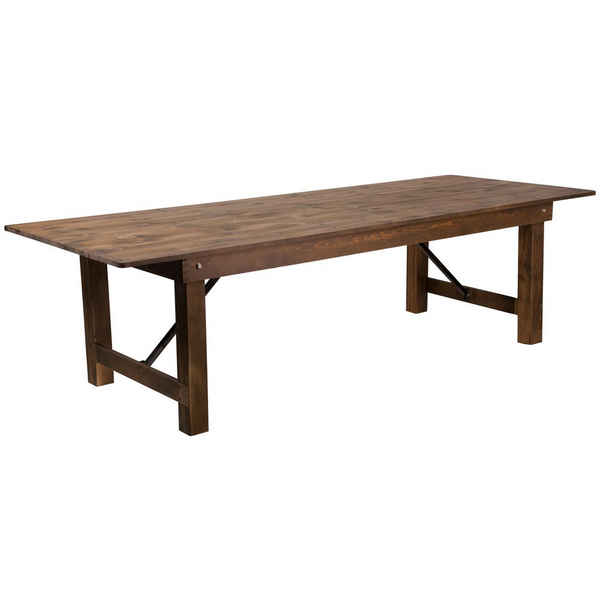 Farmhouse Dining Table - Rustic Elegance for Home or Business | Solid Pine & Steel