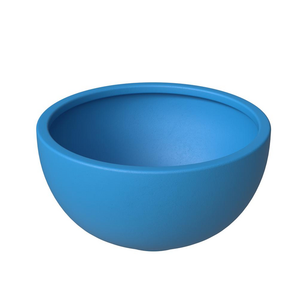 Elegant Iris Fiberstone Planter in Blue - 12" Diameter | Modern & Durable Design for Indoor & Outdoor Spaces