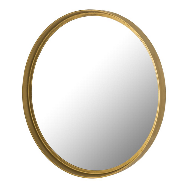 Winchester Large Antique Brass Round Mirror - Perfect for Modern Homes