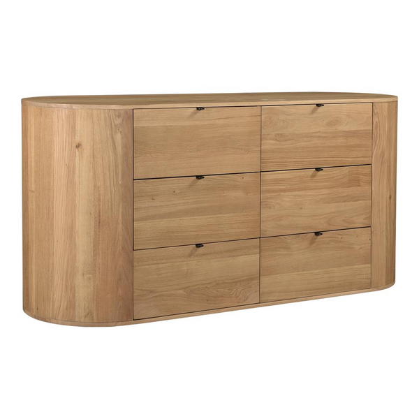 Theo 6 Drawer Dresser - Modern Solid Oak Design