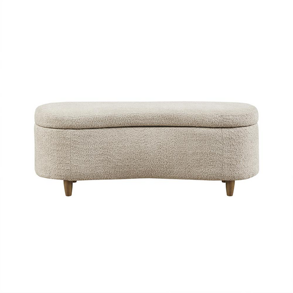 Boucle Flip Top Storage Bench - Stylish and Versatile Seating with Convenient Storage