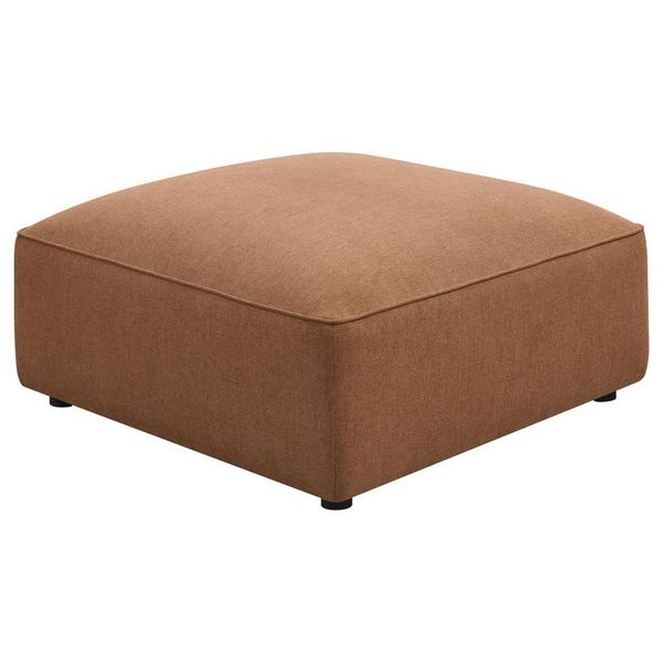 Jennifer Upholstered Ottoman in Terracotta - Modern, Versatile, and Stylish